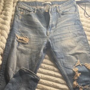 Zara Light Blue Distressed Men Jeans